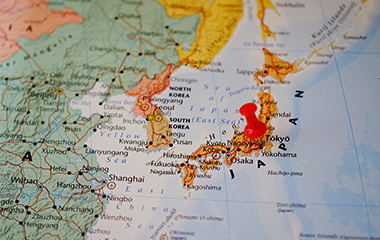 東京にピンが刺さっている地図